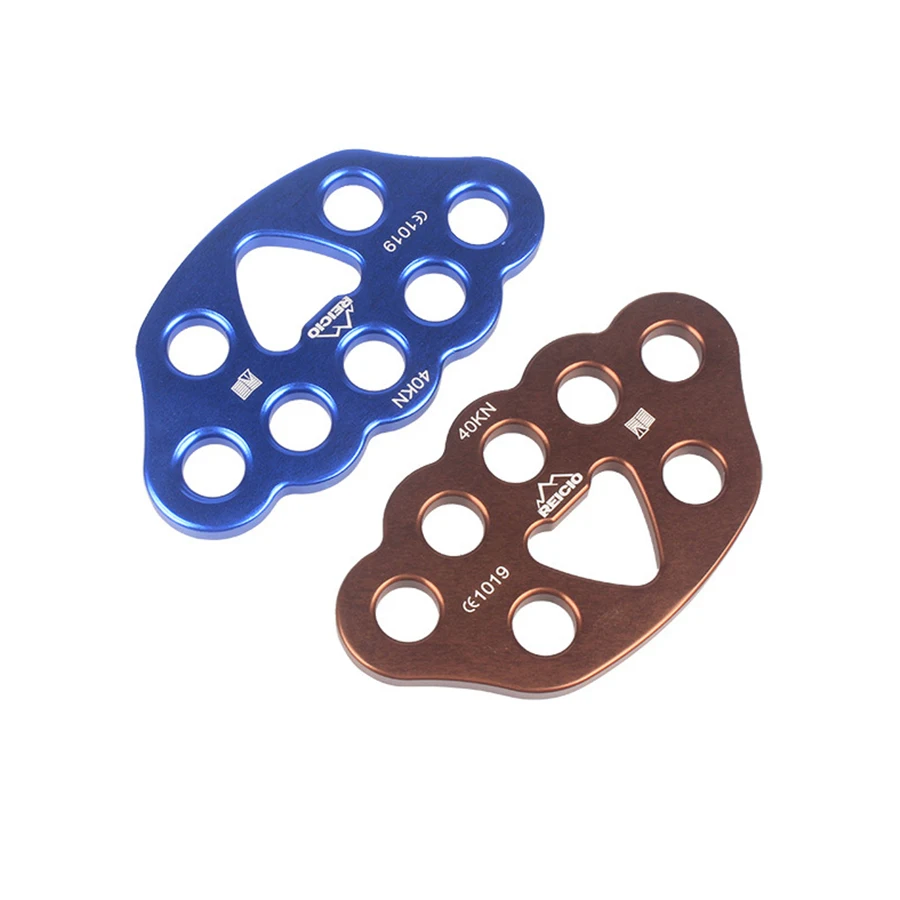 

1PCS Outdoor 40KN Climbing Belay Device 8-Hole Component Force Plate Rope Separator Climb Downhill Protection Rescue Sub