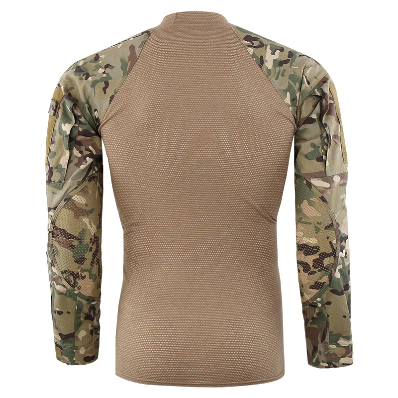 Военные Для мужчин s камуфляж тактический футболка с длинными рукавами брендовая хлопковая поколения III боевой Frog рубашка Для мужчин Training