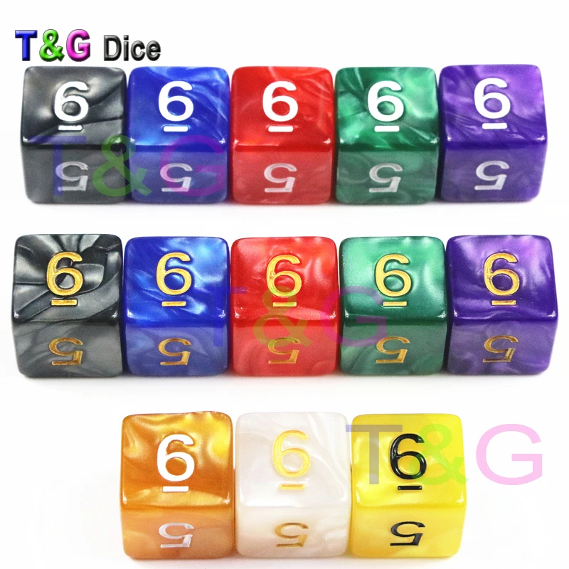 Совершенно новые D6 игральные кости для Rpg Подземелья и Драконы 6 сторонних игр кубики богатые цвета Настольный многогранный набор, для смешной игры