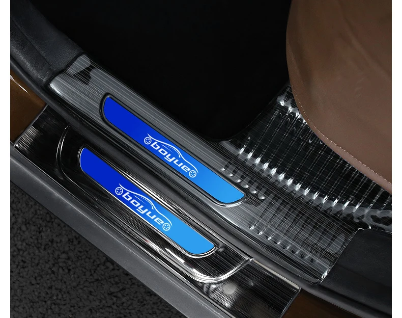 Lsrtw2017 автомобильный край двери против царапин порога Накладка для задней кромки кузова для Geely Boyue Atlas аксессуары для интерьера