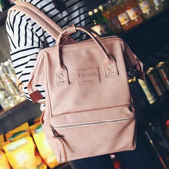 

Women Leather Backpack ring Backpacks Female School Bags For teenage Girls Schoolbag Mochila Travel Shoulder Bagpack sac a main