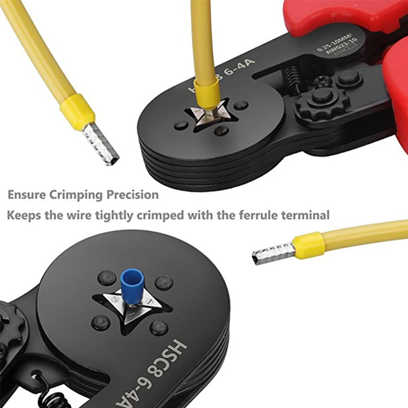 QUK Crimping Pliers Mini Electric Tube Terminals HSC8 6-4A HSC8 6-6mm Multitool Adjustable Crimping Press Pliers Hand Tools4