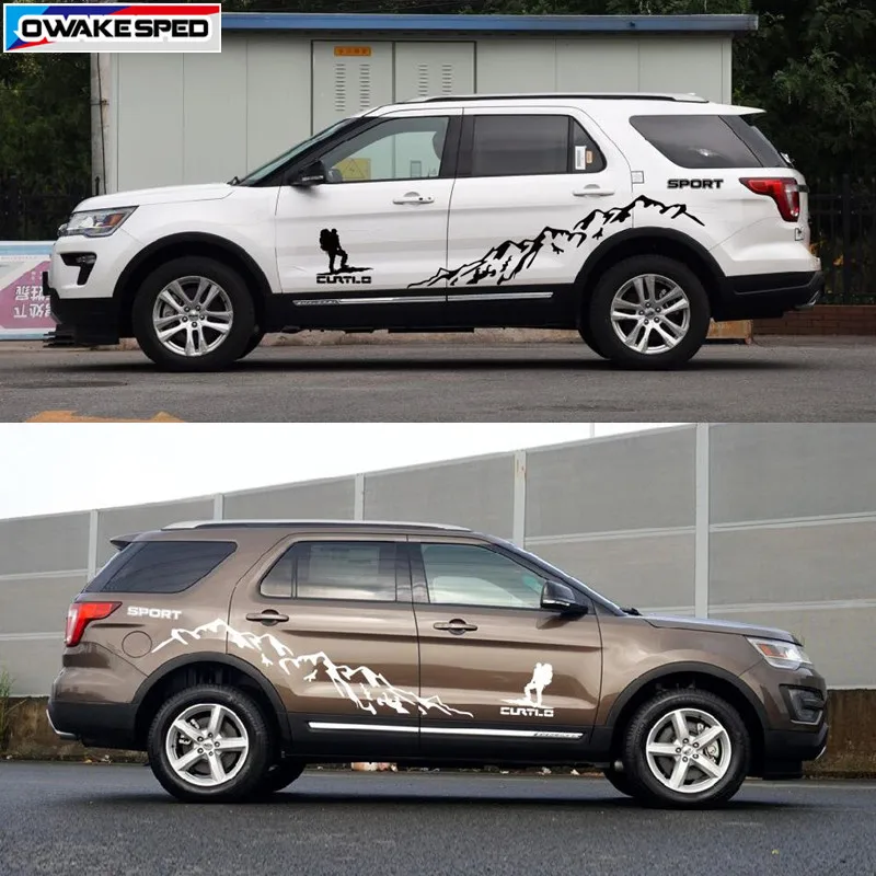 Спортивная Виниловая наклейка для скалолазания на горы боковая дверь автомобиля