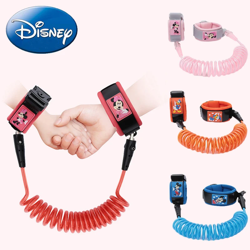 

Disney Baby Kid Safe Lock 1.8m Anti Lost Wrist Link Harness Strap Rope Walker Mickey Child Wristband Belt Rope With Leash Wings