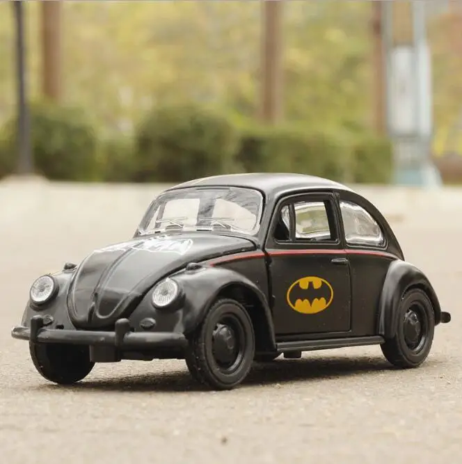Hot dc super heroes batman 136 scale diecast bat car metttal model vw