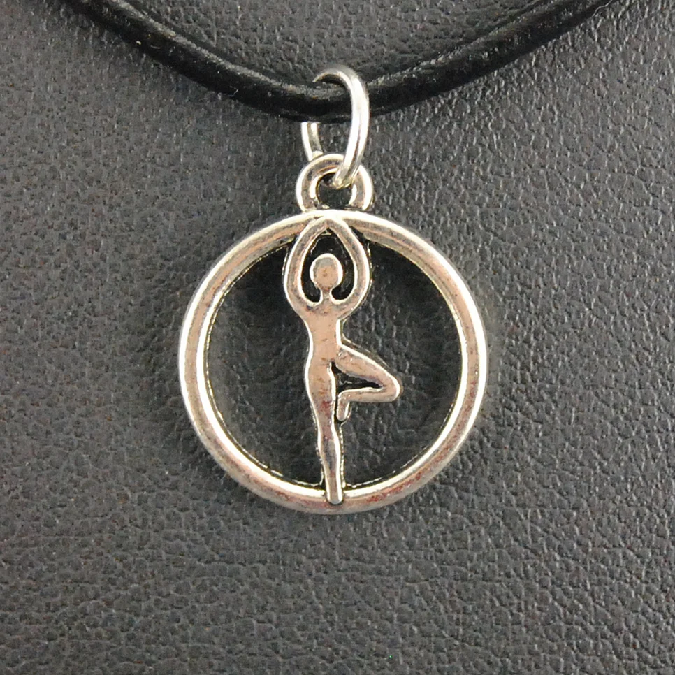 1 шт. Новинка ожерелье Ом палочка Caduceus Медицинская Подвеска черная кожаная