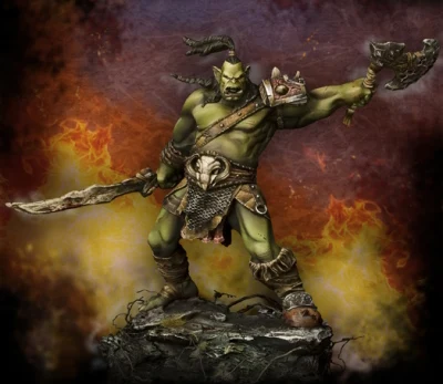 [Tuskmodel] 75 мм Смола Модель комплект ORC Warrior