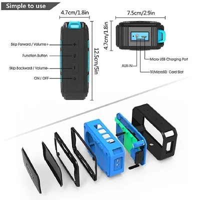 Handbluetooth динамик полностью герметичный водонепроницаемый портативный пылезащитный Спорт на открытом воздухе FM радио Мобильный телефон компьютерный динамик