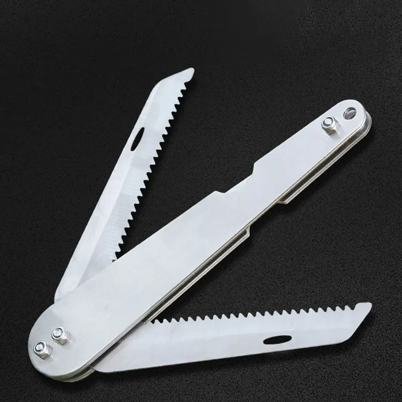 Foldable Stainless Steel Water Knife Cut Grass Knife Thick Fishing