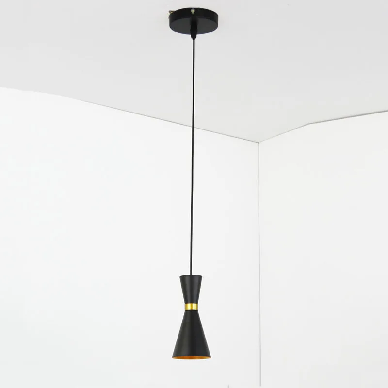 Minimalist Drop Pendant Light Black Aluminum Suspension Pendant Lamp Post Modern Pendant Light Restaurant Dining Nordic Pendant Lights for Home (2)