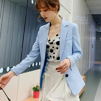 

Women's suit jacket 2019 new autumn Korean business casual wild small West body temperament long-sleeved jacket