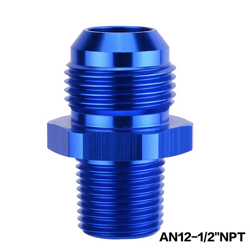 BERKSYDE алюминиевая наружная резьба AN12 до 1/2 дюйма 3/4 NPT прямая расклешенная труба