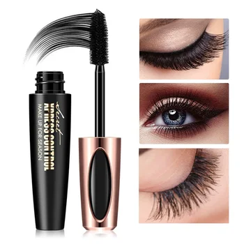 

New 4D Silk Fiber Eyelash Mascara Waterproof 3d Mascara For Full Eyelash Extension Black Thick Lengthening Eye Lashes Cosmetics