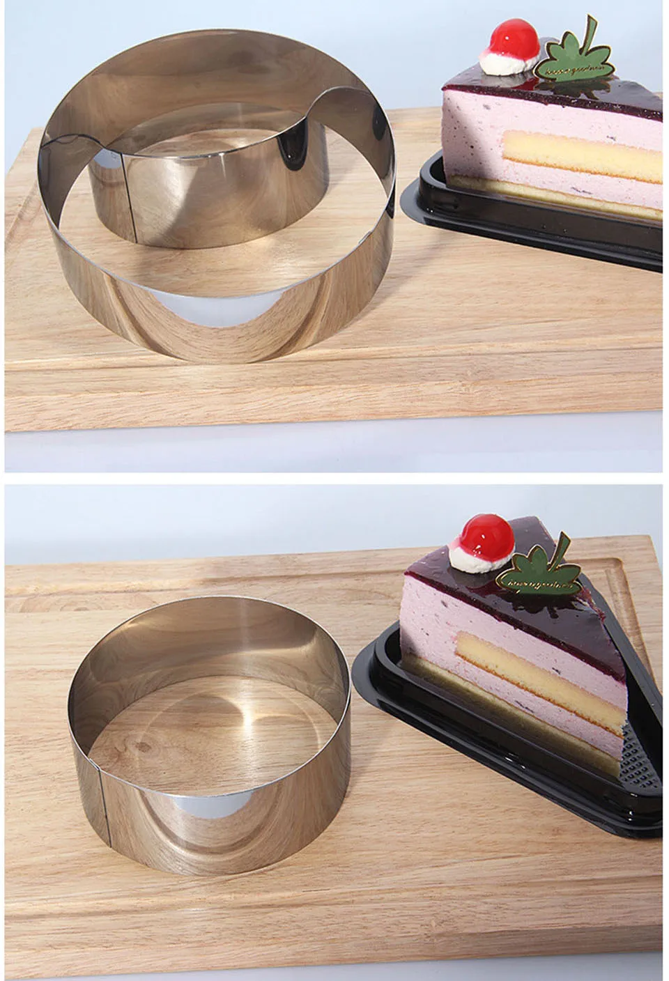 Transhome Mousse Cake Ring 6Pcs Stainless Steel Mousse Mold Cake Mold For Baking Mousse Cake Baking Pastry Tools Bakeware Tools