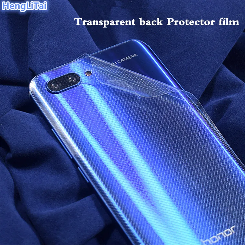 

NEW back paste Durable Transparent HD grid Carbon Fiber Back Screen Protector Film Sticker For Huawei Honor 10