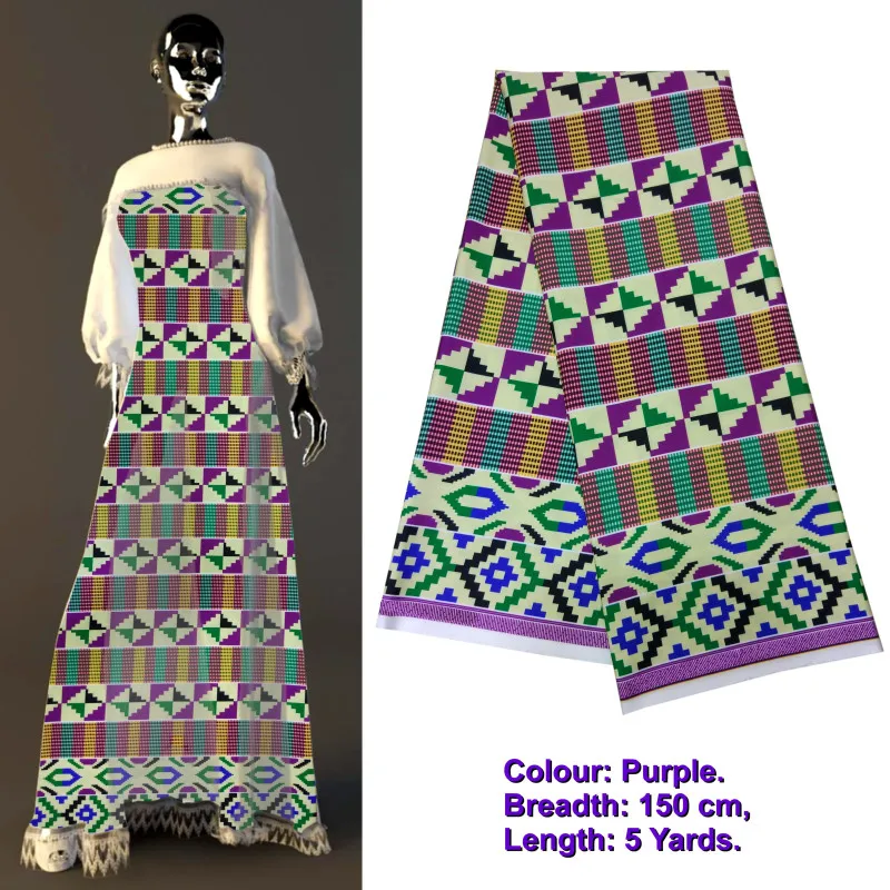 Африканские ткани kente шелковая атласная ткань высокого качества 2019 цифровая