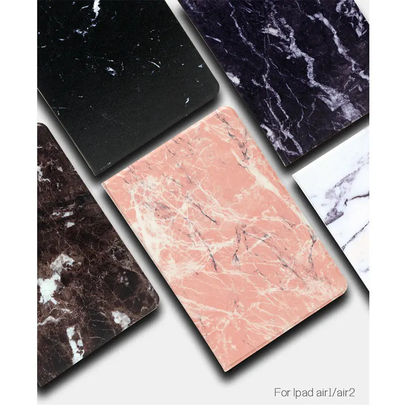 

Marble Pattern PU Leather Smart Case For iPad Air Air2 Cover Tablet Stand Funda Ultra Slim Sleep Function Shell For iPad 5 6