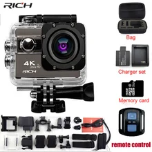 Богатая Экшн-камера F68/F68R Novatek 96660 4K 24FPS 20MP голосовое оповещение ночная съемка wifi видеокамера с дистанционным управлением мини-камера