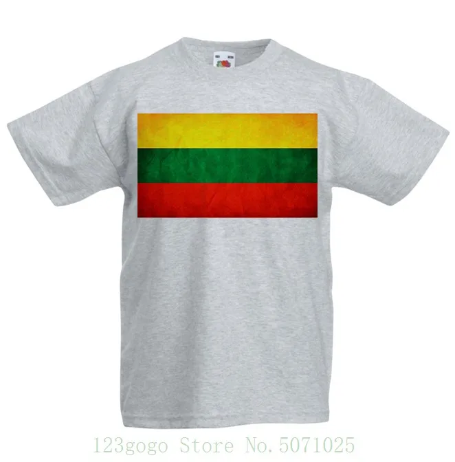 

Lithuania Kid's T Shirt Country Flag Map Top Children Boys Girls Unisex Tee Shirts Hipster O-neck