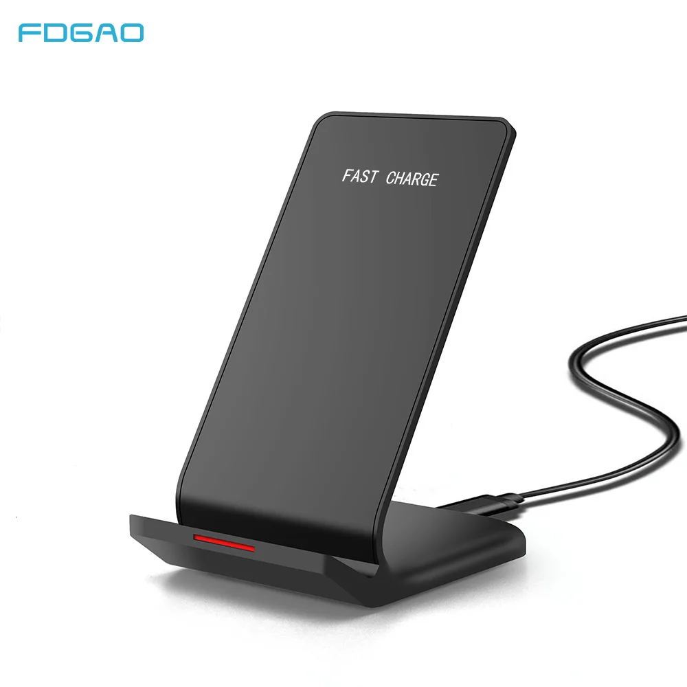 

FDGAO Qi Wireless Charger Stand 10W Quick For Samsung S9 S8 S7 Note 9 8 USB Fast Wireless Charging for iPhone XS Max XR X 8 Plus