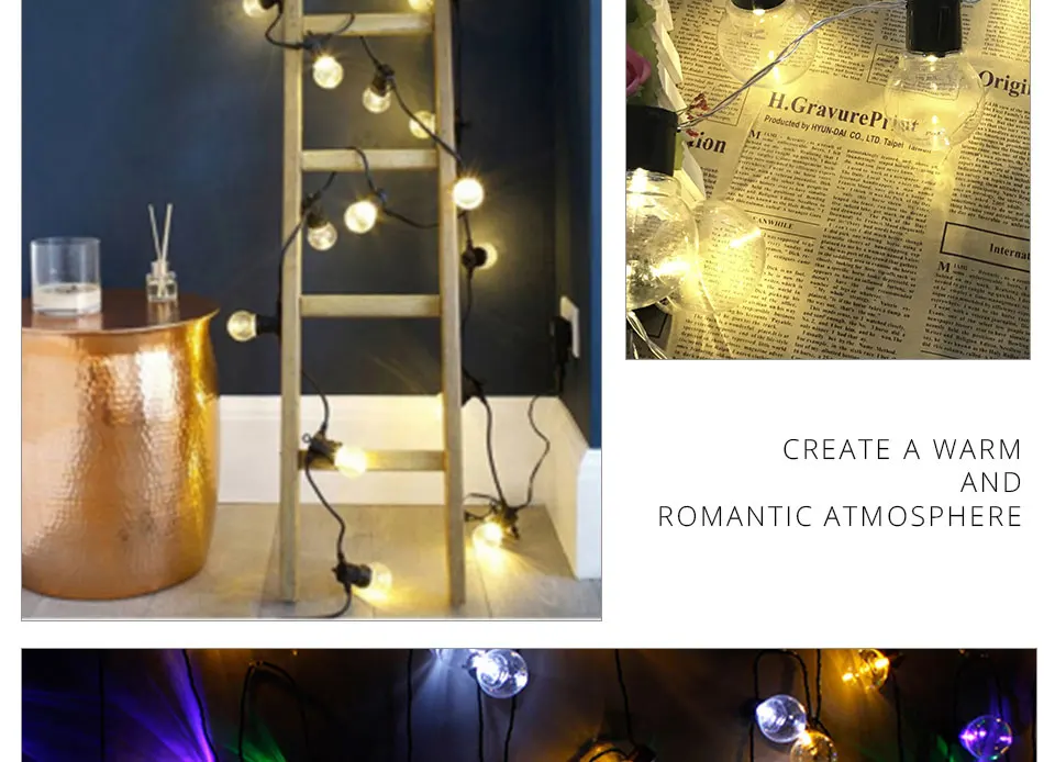 Solar Garland LED String Light Balls Outdoor Party Wedding Garden Light Chain (12)