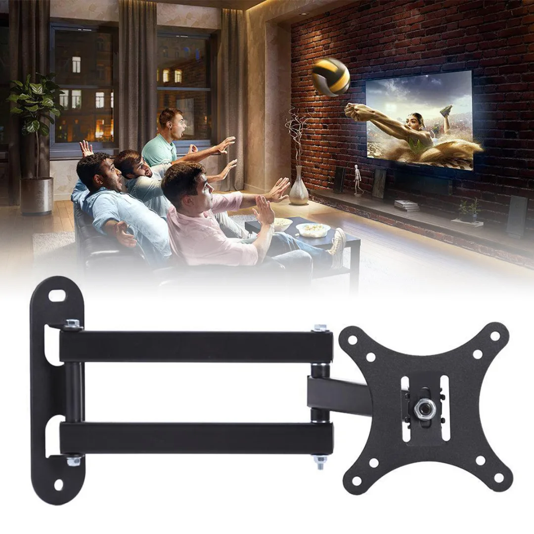 

1pc Universal Full Motion TV Wall Mount Swivel Bracket Support 30 KG for 10-32Inch LED LCD Flat Screen TV