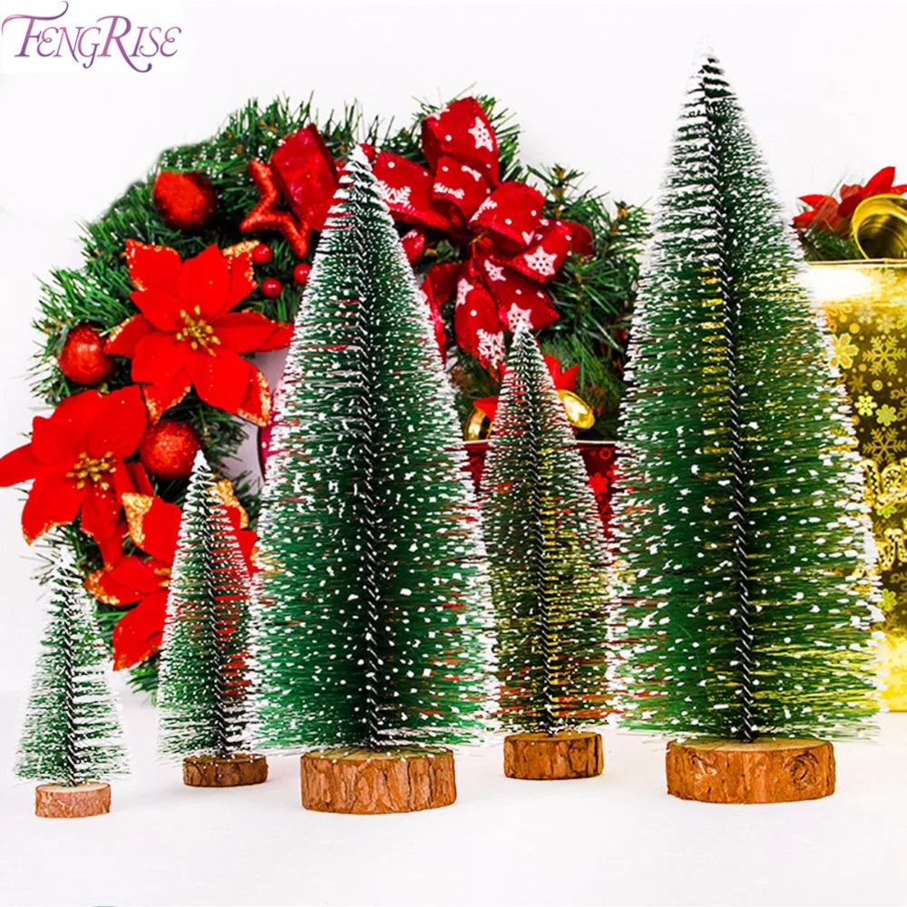 

FengRise Mini Christmas Tree 5 Sizes Artificial Christmas Tree for Home Decoration DIY Snow Christmas Tree Navadid Xmas 2018