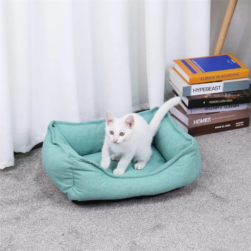 

S-XL Plus Size Large Cat Pet Bed Soft Comfortable Cats House Mat Cushion Moisture Proof Bottom Kennel Warm Pet Bed Cat Supplies