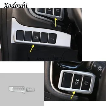 

For Mitsubishi Outlander 2016 2017 2018 2019 Car Detector Stick ABS Chrome Front Head Fog Light Switch Button Trim Frame Lamp