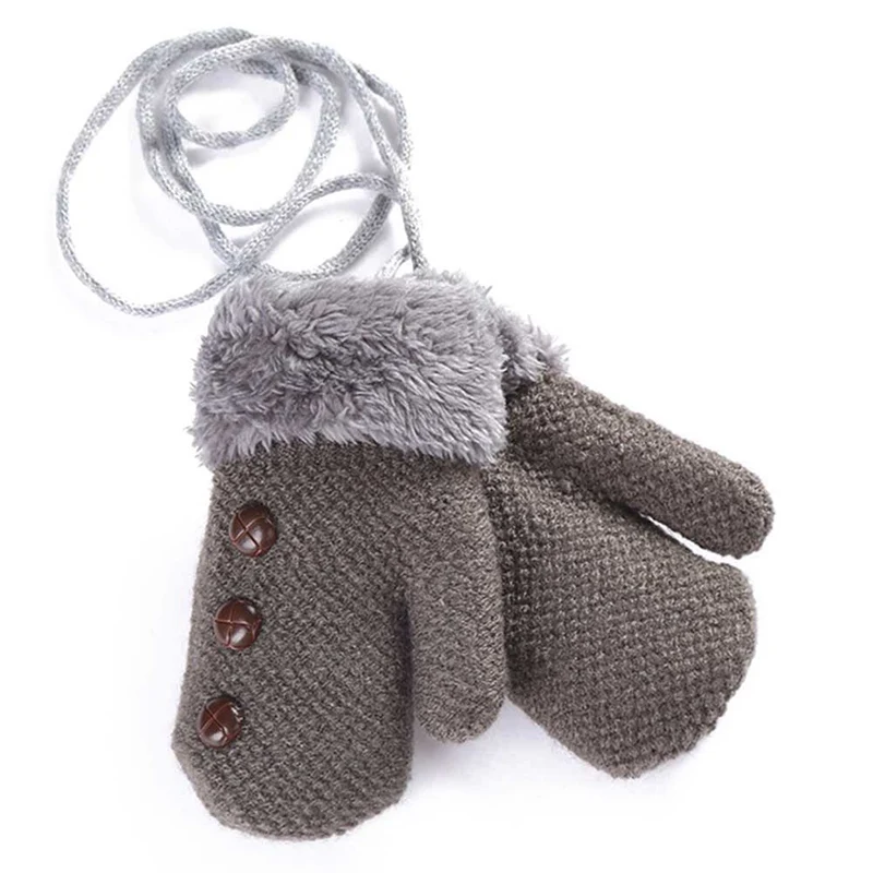 Новые детские перчатки варежки Luva митенки Детские зимнее, связанное из шерсти перчатки для маленьких девочек и мальчиков Теплый Mitaine Enfant Guantes