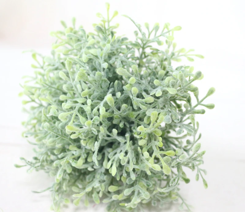 JAROWN Artificial Plants Simulation Flower Flocking Plastic Grass Wedding Home Garden Decor Landscape Wall Handmade DIY Material (3)