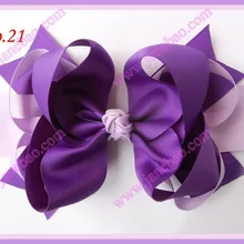 Новинка, 80 шт., 8 дюймов, большое кольцо, банты для волос, смешанные цвета, эксклюзивная заколка для волос, банты для волос для девочек