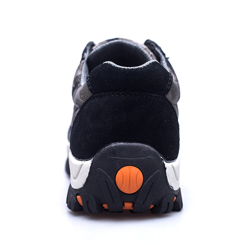 Men's breathable steel toe safety shoes men's outdoor non-slip steel puncture protective construction boots work shoes