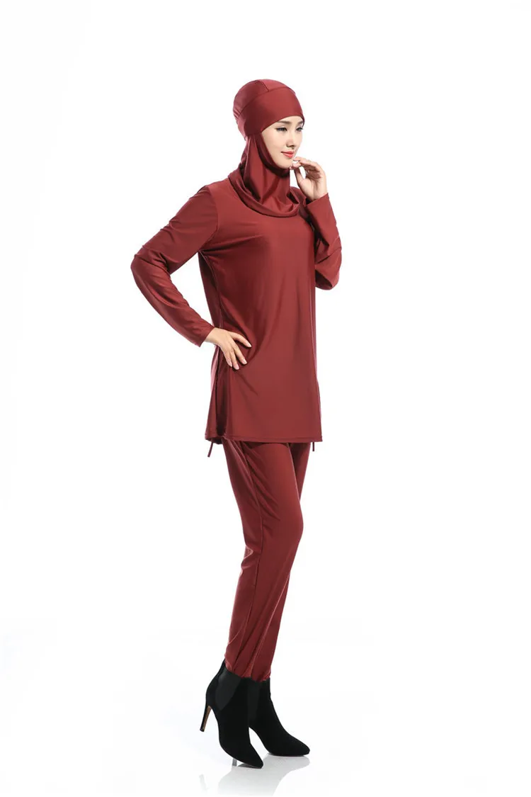 Купальный костюм мусульмане женщины плюс размер S-4XL Цветочный купальник хиджаб длинный Исламский купальник одежда для серфинга Спорт Буркини купальный костюм полное покрытие
