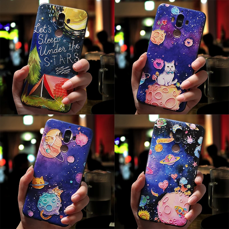 Мягкие 3D тисненые чехлы для Huawei P20 P10 P9 P8 Mate 20 10 Pro Lite Nova 3 3i чехол Honor 8X 6A 7A 9