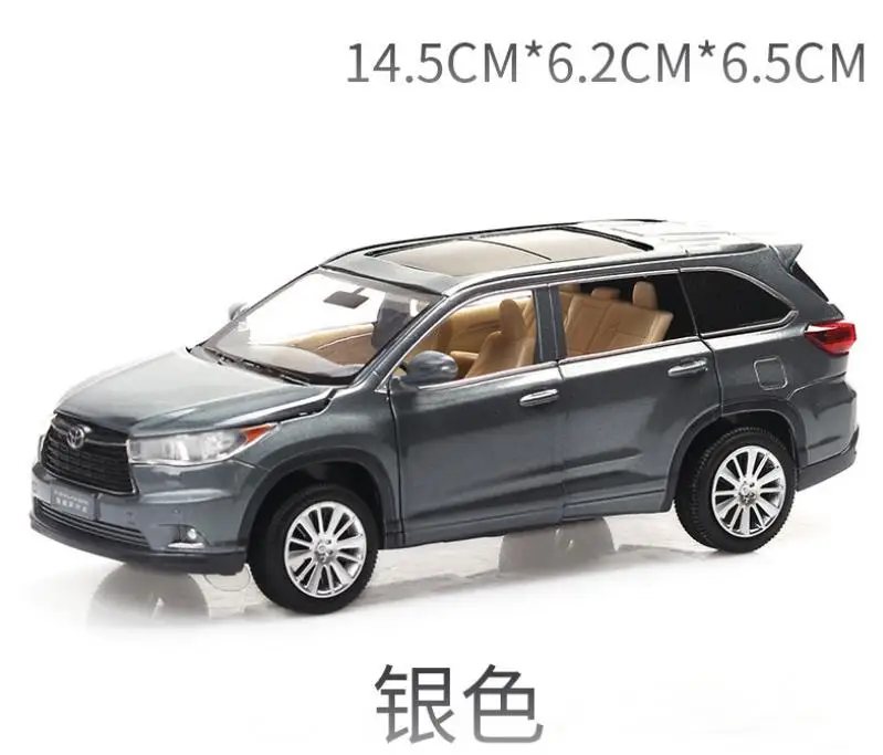 1:32 CRV Accord Highlander XC60 Alphard Lexus игрушечный автомобиль металлическая игрушка Diecasts и игрушечный транспорт Модель автомобиля игрушки для детей - Цвет: Highlander silver