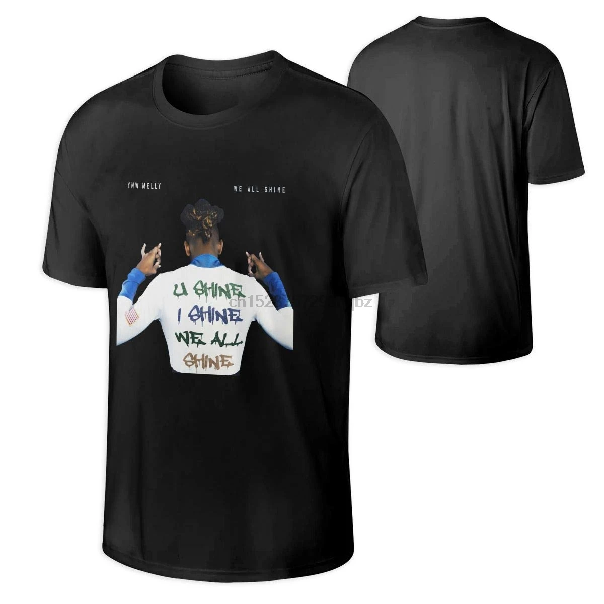 

Man's YNW Melly We All Shine Classic Rock Music Band Short Sleeves Tshirts