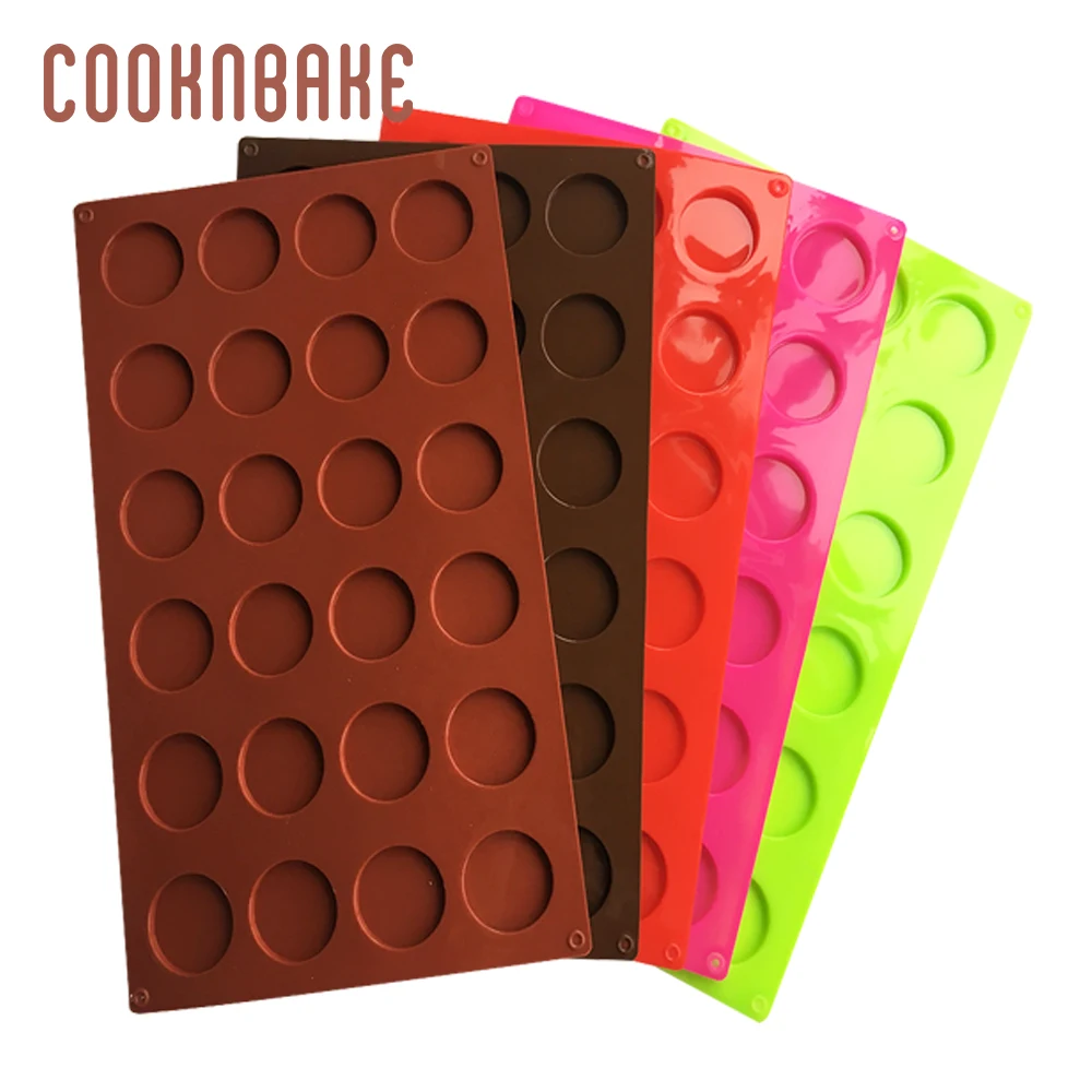 COOKNBAKE силиконовые формы для печенья, печенья, круглые формы для печенья, печенье макарон, инструмент для выпечки конфет, шоколада, льда, формы для выпечки, формы для выпечки, 24 Отверстия