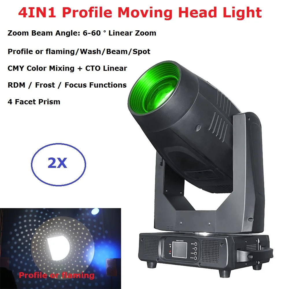 Lyre LED 550W Moving Head Light Beam Spot Wash Framing 4IN1 Moving Head For  Stage Theater Wedding Disco Light Dj Lighting Effect