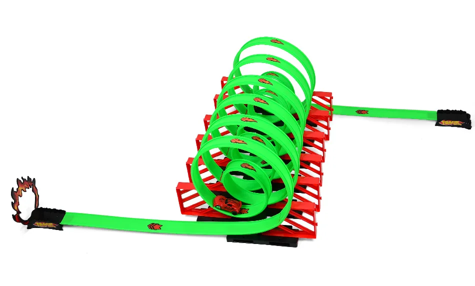 [Хит] гоночный трек, набор, волшебный трек, гоночный автомобиль, изгиб, дорожный поезд, обучающая сборная игрушка для детей, мальчиков, подарки на день рождения