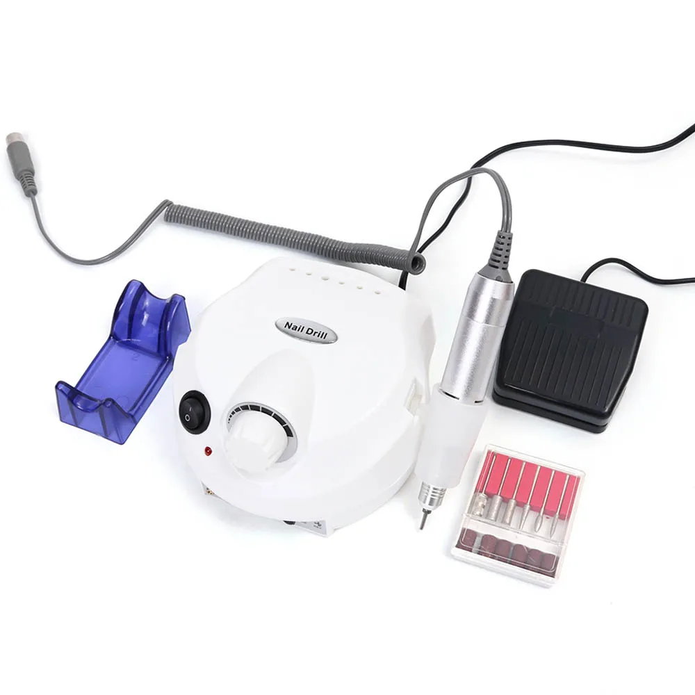 

30000RPM Professional Electric Nail Drill Machine Manicure White Nail Cutter Pedicure Equipment Nail Polish Accessory TRDR401
