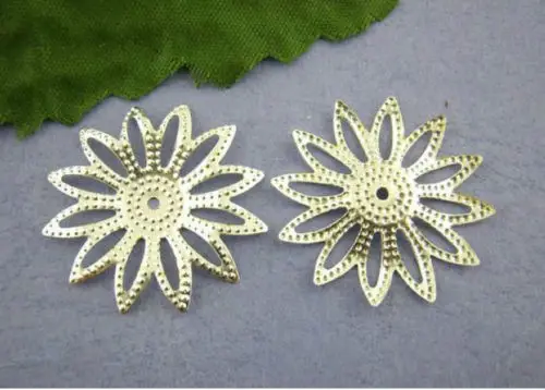 Free Ship 1000PCs Silver Plated Filigree Flower Beads Caps For Jewelry Making Craft 19mm | Украшения и аксессуары