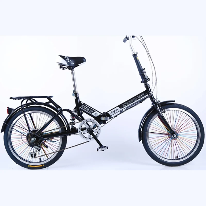 

Folding Bicycle High-Quality High-Carbon Steel Frame Shock Absorption of 20-Inch Single Speed Drive
