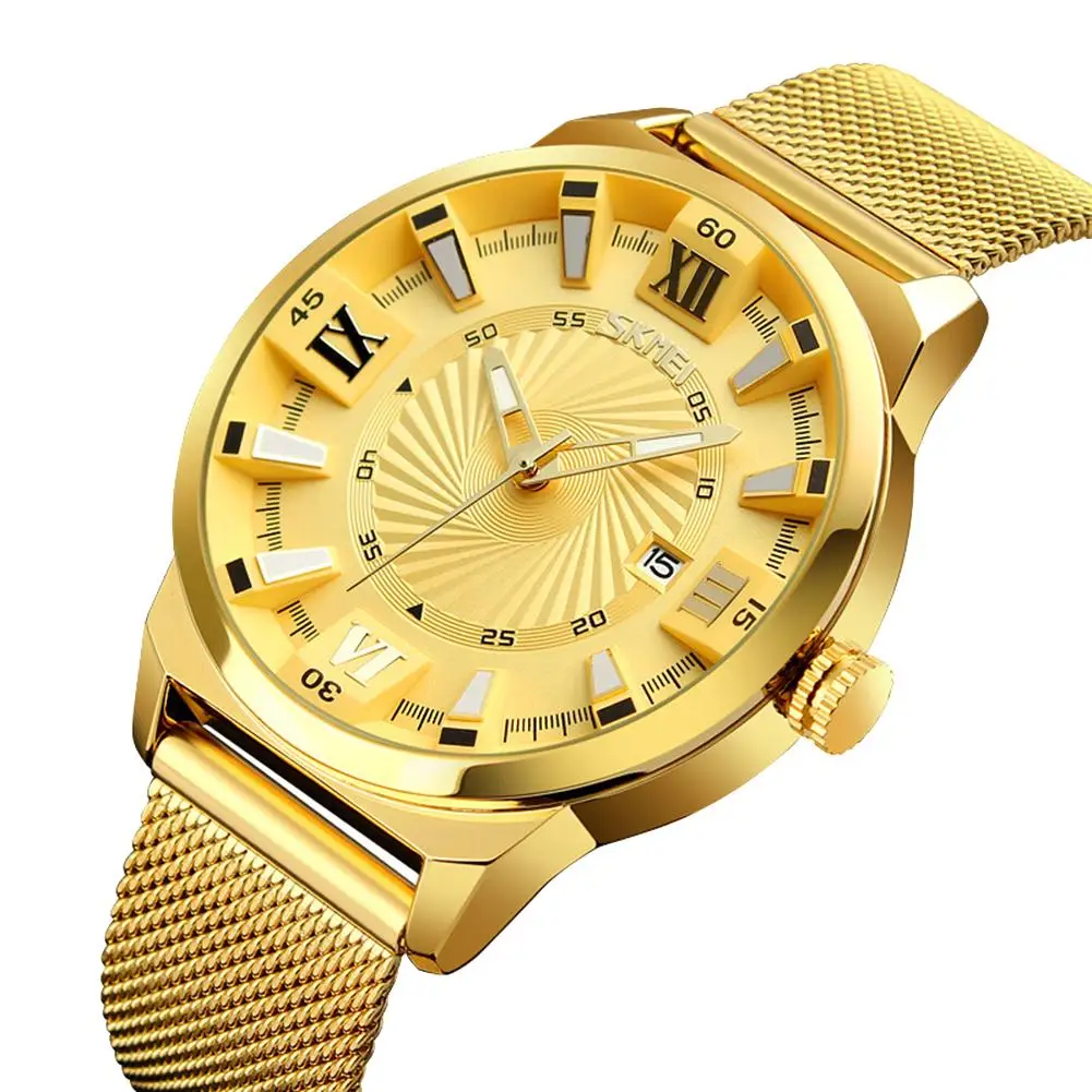 

Wonderful Fashion Men's Round Dial Alloy Mesh Net Strap Quartz Analog Wrist Watch Decor