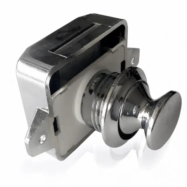 2019 New Push Button Catch Lock Cupboard Door Knob Caravan Boat