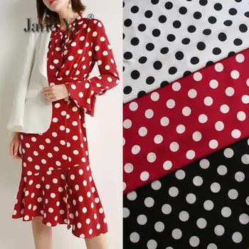 

Fashionable 3cm Large Wave Point Imitation Cotton Chiffon Printed Fabric Shirt Dress And Trousers Children's Cloth