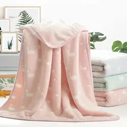 Мягкие удобные теплые и дышащие Детские Одеяло утепленные, фланелевые пеленать мультфильм одеяло постельное белье для новорожденных