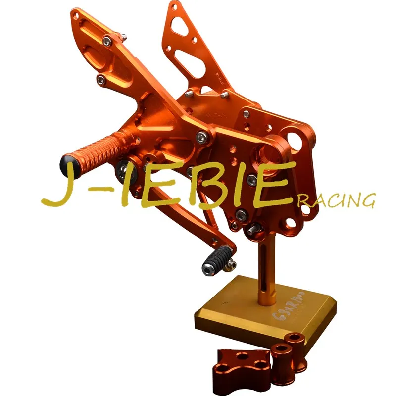 CNC Racing Rearset Регулируемые задние наборы подножки подходят для KTM DUKE 125 200 390 2012 2013 оранжевый
