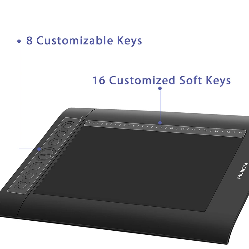 Huion H610 PRO V2 8192 niveles tableta Digital gráficos del dibujo de la tableta de lápiz Tablet con función de inclinación para ganar y Mac - 3