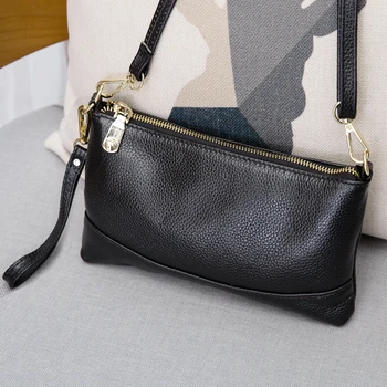 

Designer Genuine Leather Small Shoulder Bags Casual Evening Party Clutch Women's Handbags Female Envelope Ladies Crossbody Bag